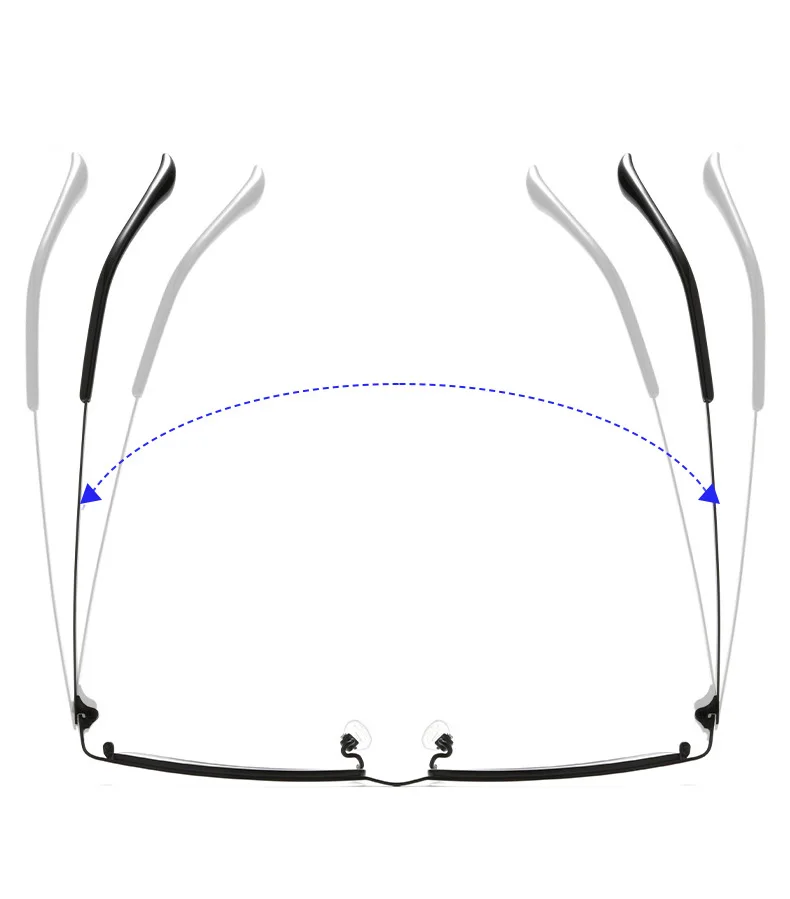 Ultraleichte Business-Brille aus Titanlegierung mit IP-Galvanisierung, Vollrand-Brillengestell für Herren, für Kurzsichtigkeit, Lesebrille, verschreibungspflichtige Brillen – Detail 5