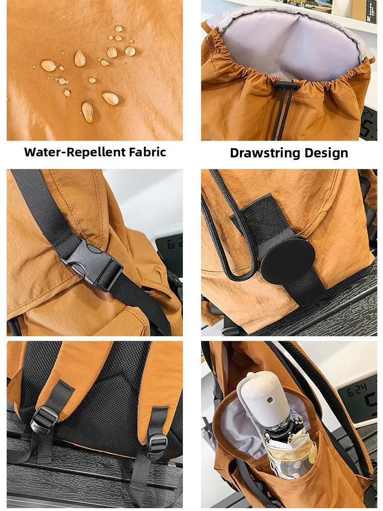 حقيبة تسلق خارجية جديدة خفيفة الوزن ذات سعة كبيرة مصنوعة من النايلون المقاوم للماء، حقيبة ظهر للكمبيوتر للرجال والنساء، حقيبة...