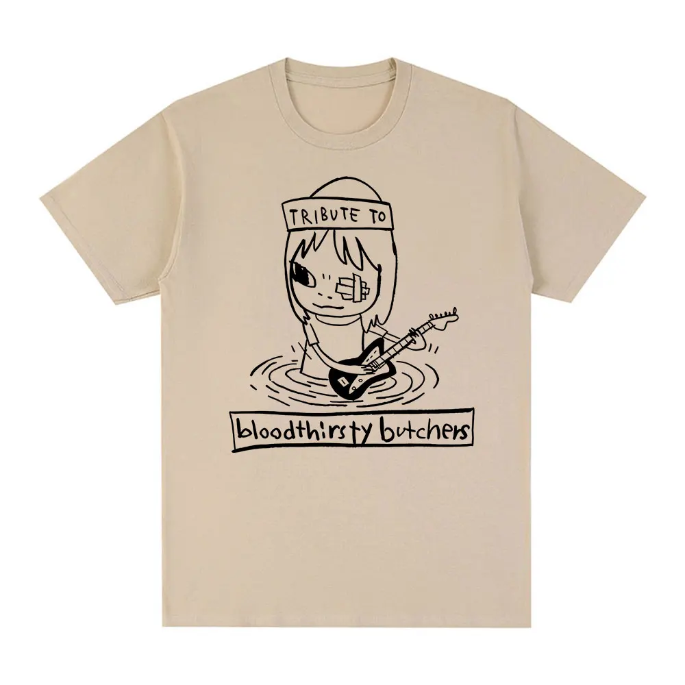Yoshitomo Nara Rock Guitar T-shirts Anime Art Japanese Fashion Cotton T Shirts Men Women Clothing Fashion Short Sleeve T Shirt