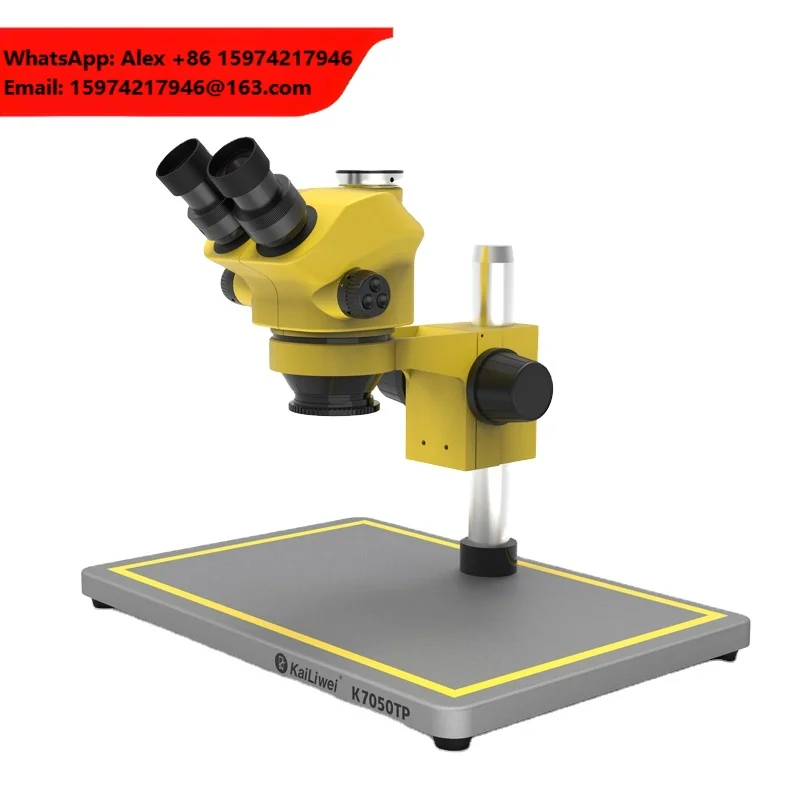 Kailiwei Trinocular Simul Focal 7-50X Stereo Microscope For Mobile Phone Repair Electronic