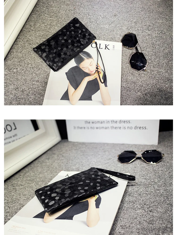 New Crocodile Pattern Zipper Coin Purse Ultra-thin Short Card Coin Key Storage Cosmetic Cell Phone Bag