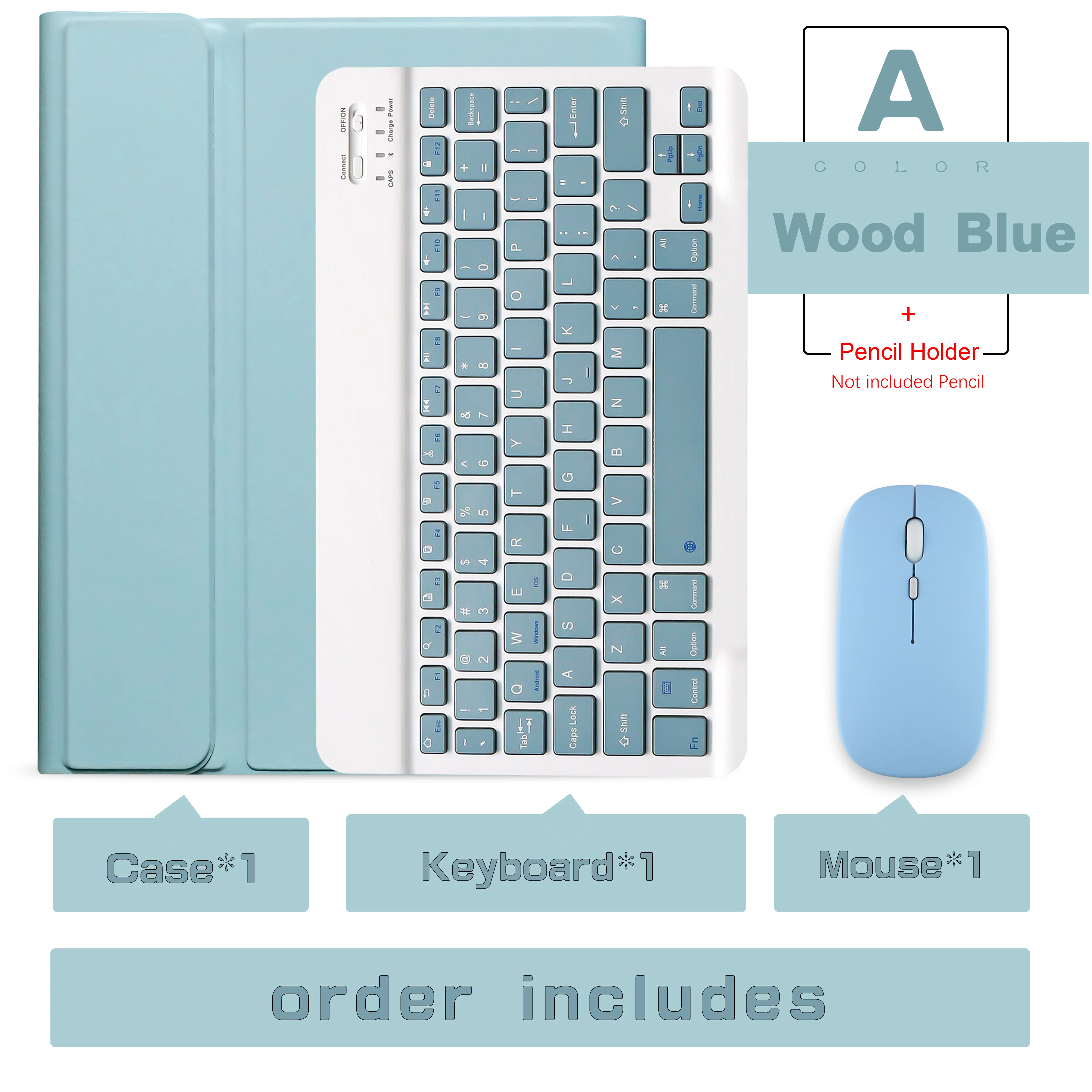 Kabellose Tastatur und Maus für iPad Pro 13 11 Hülle M5 M4 2026 M3 Air 13 11 5 4 10.2 9 8 7 Generation Hülle Bluetooth-Tastatur
