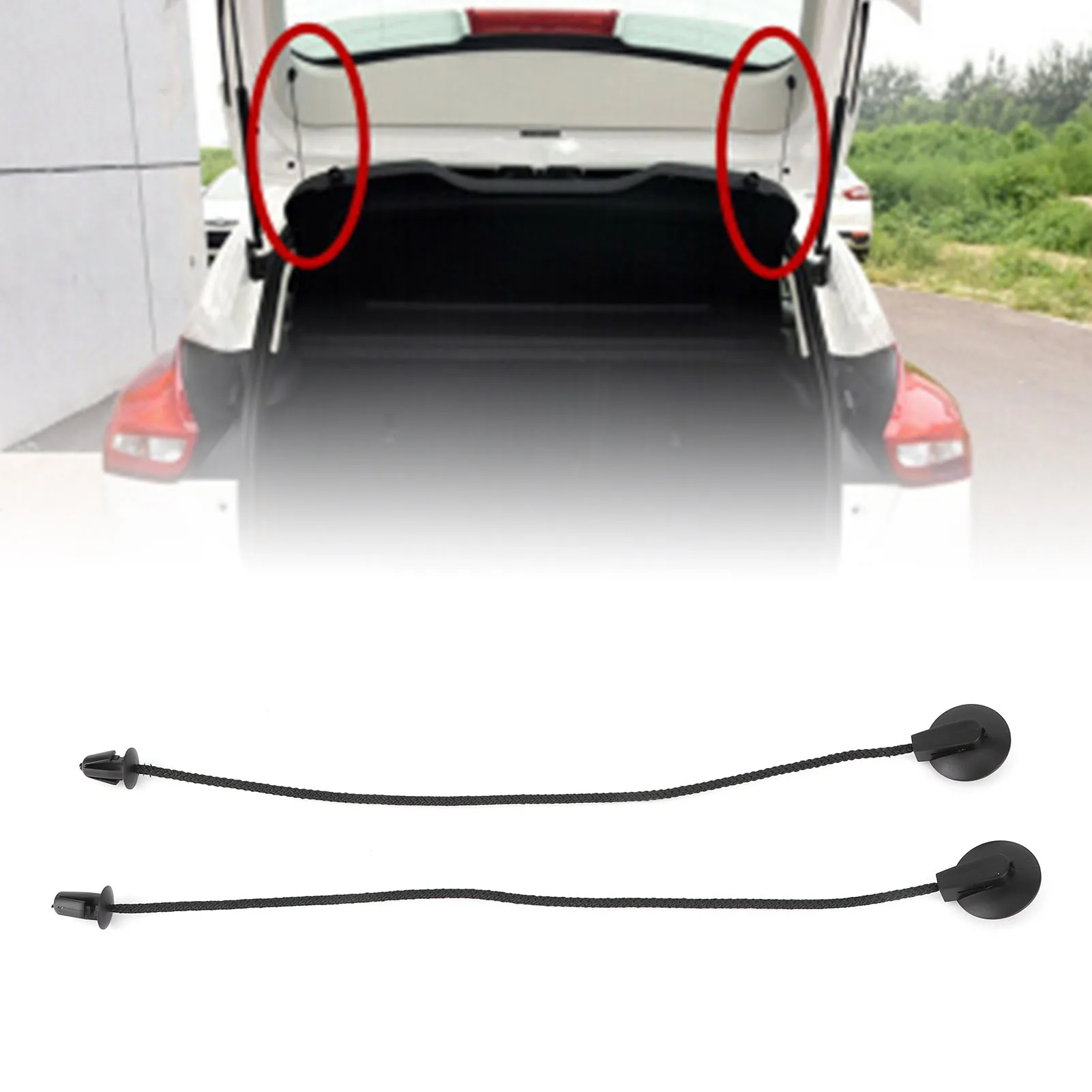 2pcs Car Parcel Shelf Fixing Cord CV6Z5846538A Fit For Ford Focus MK3 2012‑2017