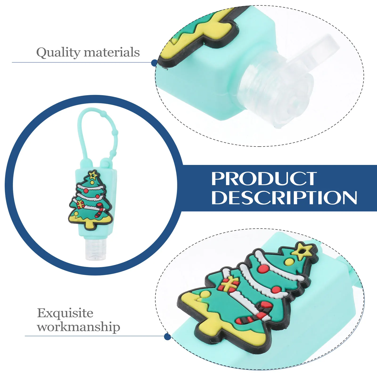 

5 Pcs Christmas Hand Silicone Case Student Travel Keychain Silica Gel Size