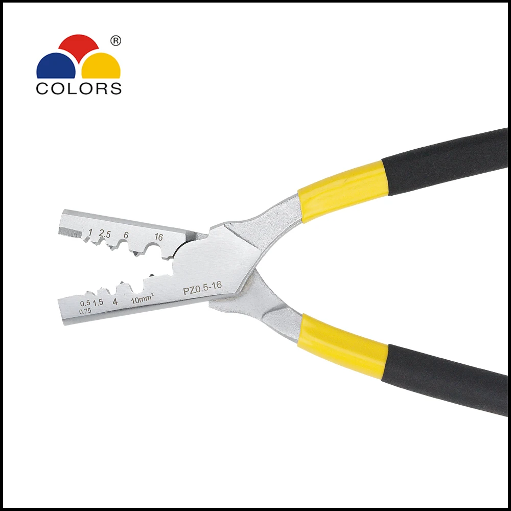 PZ0.5-16 Tool jaw pliers ratchet crimping plier insulated non- insulated ferrules 0.5-16mm2 20-5AWG