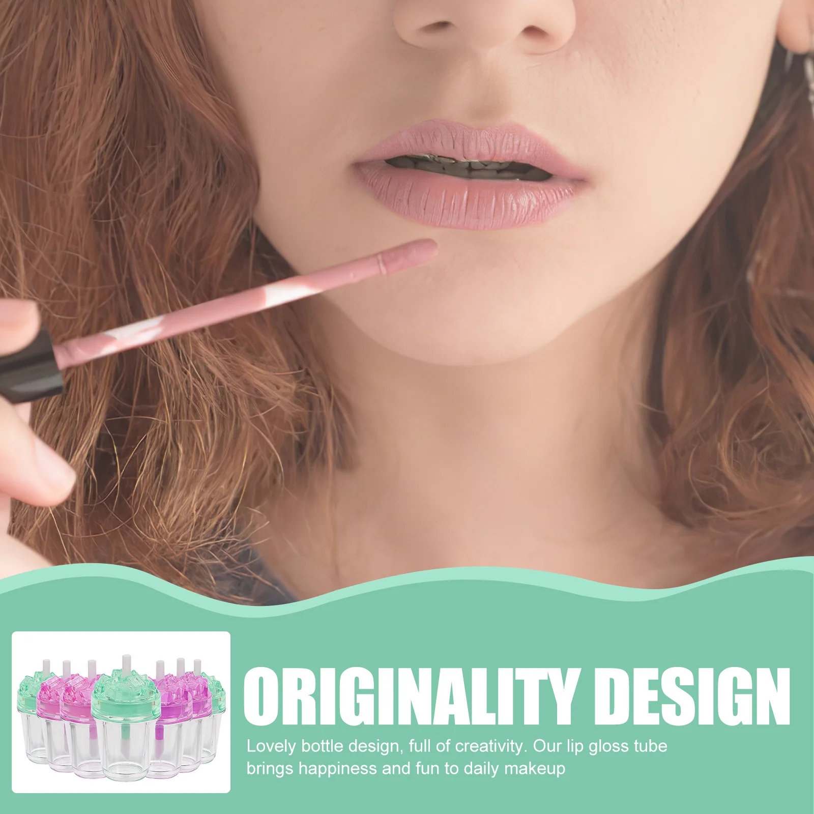 7-teilige leere Lippenbalsam-Röhrchen, kreatives Design, klarer Körper, tragbar, für DIY-Lipgloss-Sets, Lippenstift-Herstellungsset