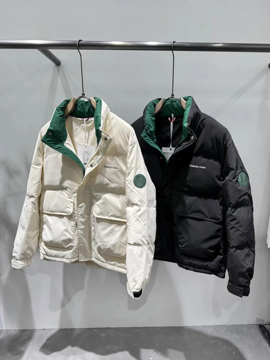 

Мужская повседневная спецодежда Thiened, пуховая куртка с высоким воротником-стойкой, зимняя ветрозащитная верхняя одежда, длинная застежка-молния све