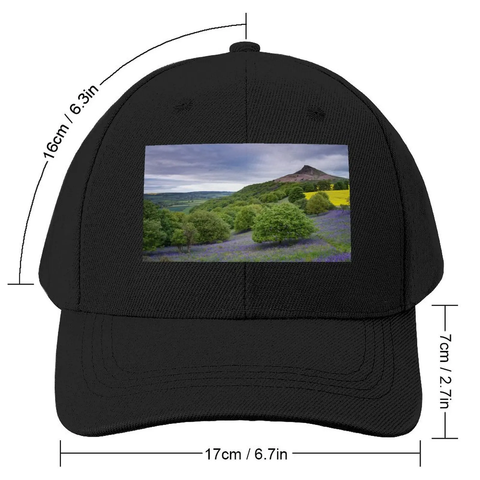 Bluebells at Roseberry Topping Baseball Cap Military Cap Man Hat Beach beach hat cute Hats For Men Women's