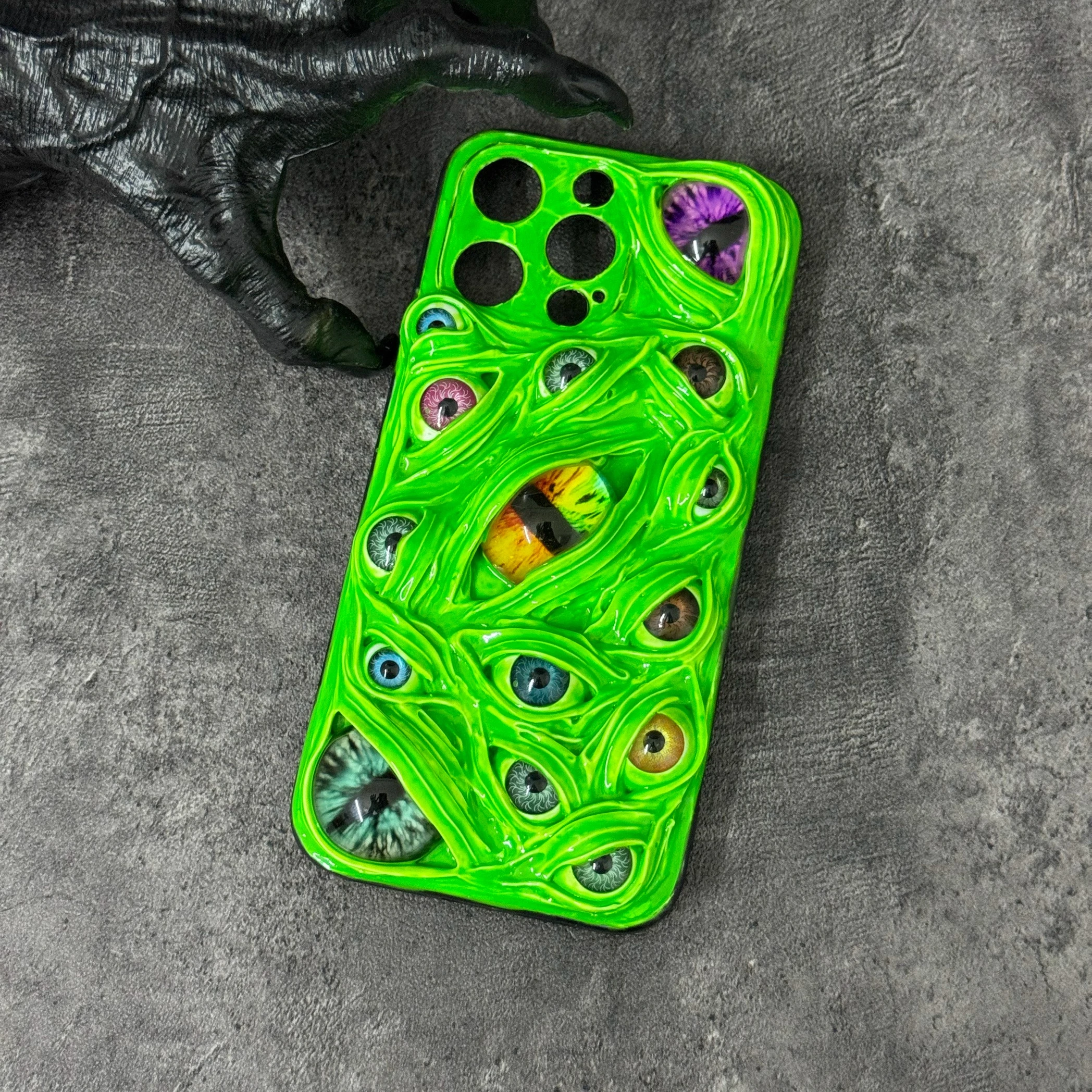 

4073 3D Mythical Creature Eye Demon Teeth Fantasy Phone Case Cover iPhone Huawei Xiaomi Redmi Universal Shockproof Protective