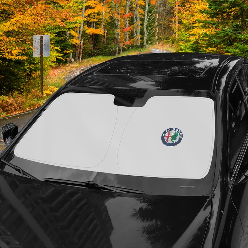 1Pcs Car Windshield Sun Shade Visor UV Protection Shield For Alfa Romeo Giulia Stelvio Giulietta 156 159 147 Mito Tonale GT