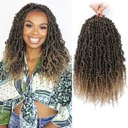 Karida Yanky Twist Crochet Braids 12inch Pre-twisted Passion Twist Crochet Hair Spring Twist Synthetic Braiding Hair Extensions