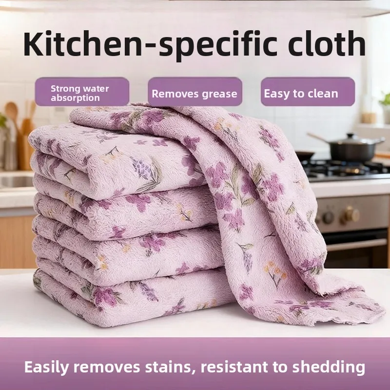 

Thiened Kitchen Cleaning Cloth Non-Falling Hair Wear-Resistant Diwaing Cloth Table Cleaning Scouring Pad Household Tools