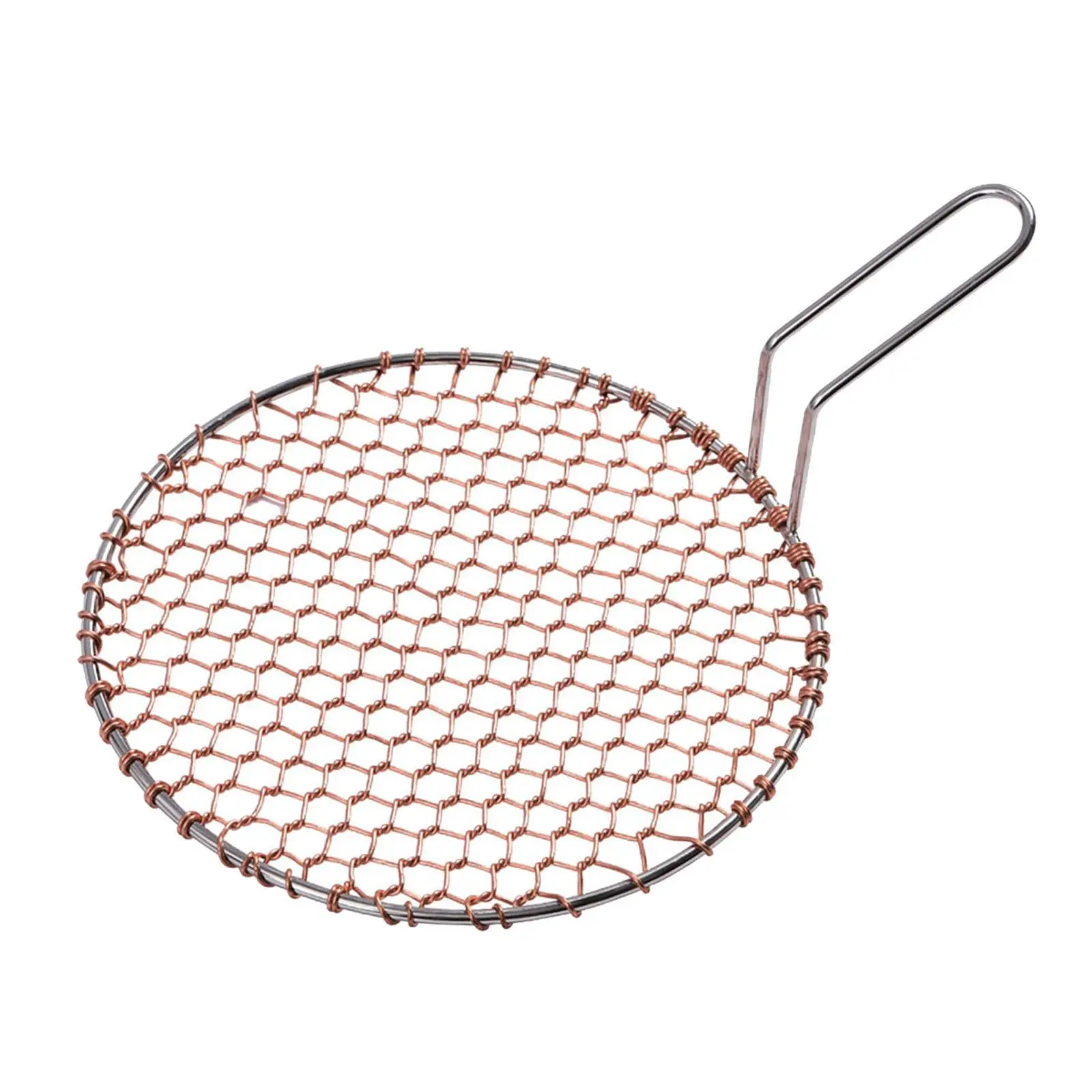 Copper Grilling Mesh Round Roasting Rack for Korean BBQ Grill Grate Outdoor Cooking Tool Heat Resistant Non Stick Surface