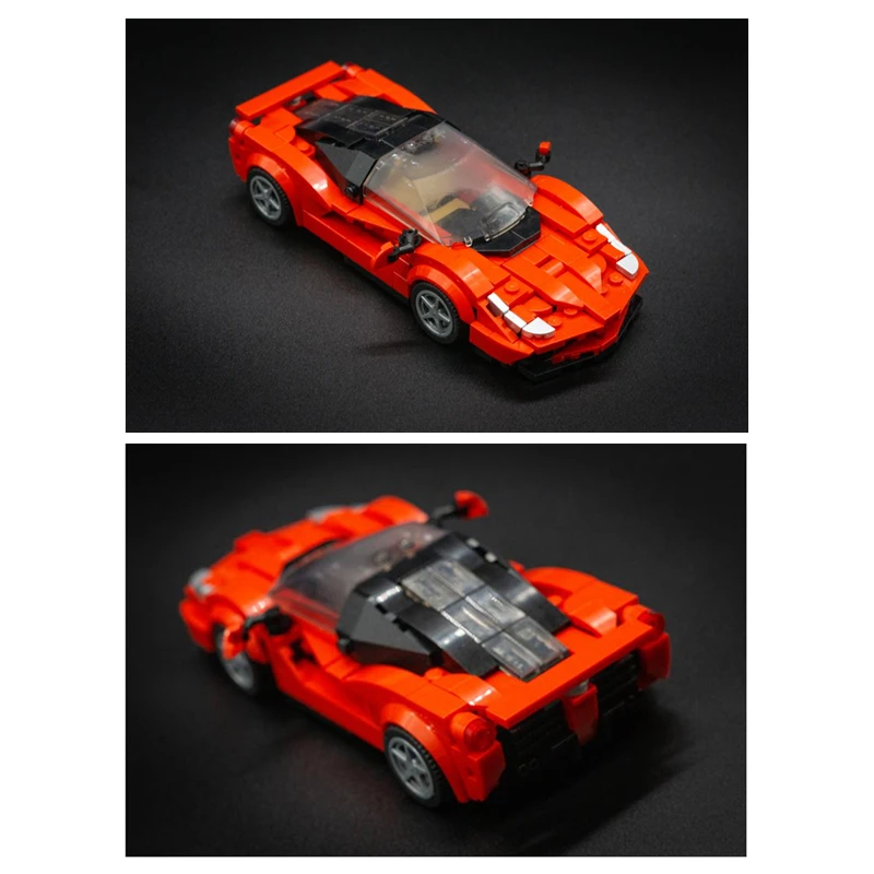 Buildings Blocks MOC 93967 High-Tech Ferraried Laferraried Supercar Model DIY Children Educational Toys for Kid Birthday Gift