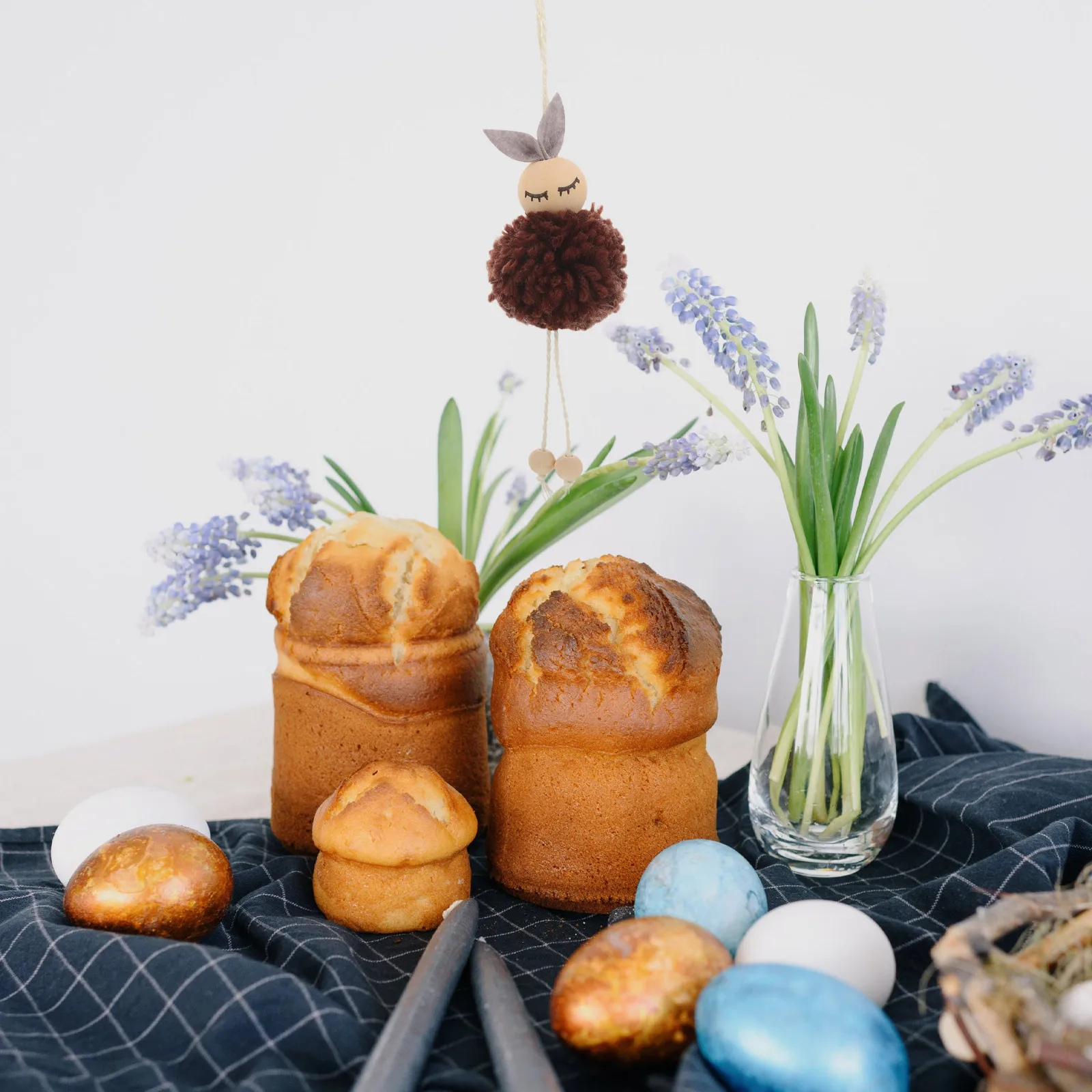 

Easter Bunny Hanging Decor Set of 2 - Sturdy Rabbit Pendant for Door Tree Indoor Outdoor Use, Craft Festival Home Decoration