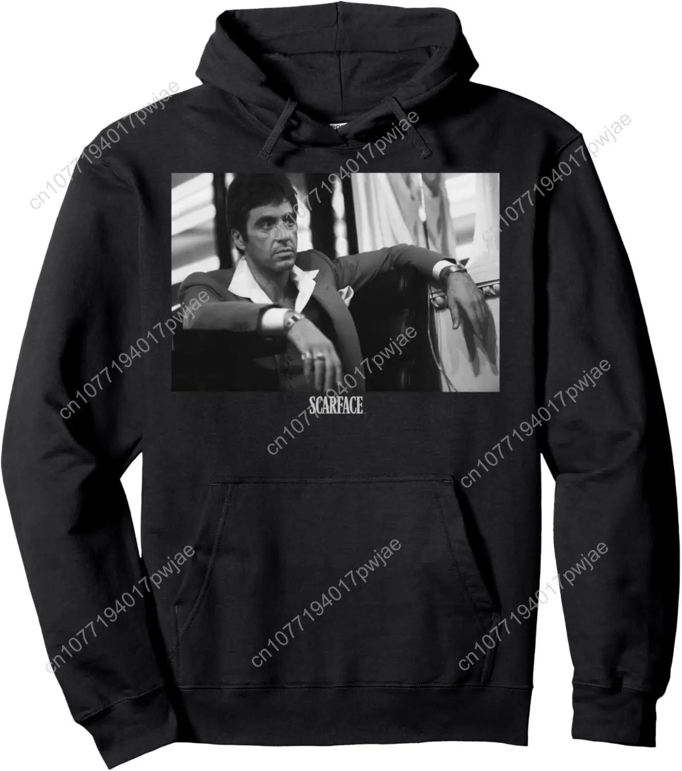 

Scarface Tony Montana Sitting Portrait Logo Pullover Hoodie