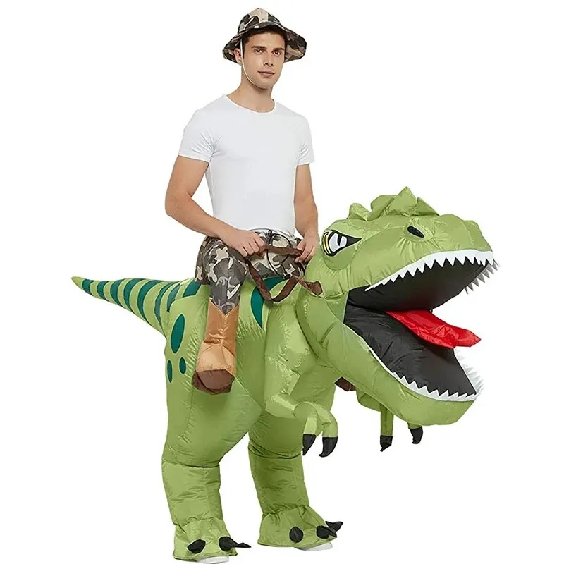 Männer Frauen und Kinder Größe Halloween und Party Kostüm aufblasbare Fahrt auf tanzenden Dinosaurier Kostüm