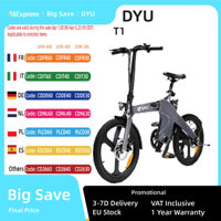 DYU T1 Electric Bike 250W with Brushless Motor 36V 10Ah Adult City Electric Bicycle 20 Inch Tires E-Bike