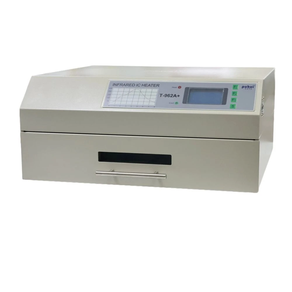 

Puhui T-962A+ 350℃ Reflow Soldering Oven 370*450mm Large Area for SMT PCB Repair BGA LED DIY + PC Programmable