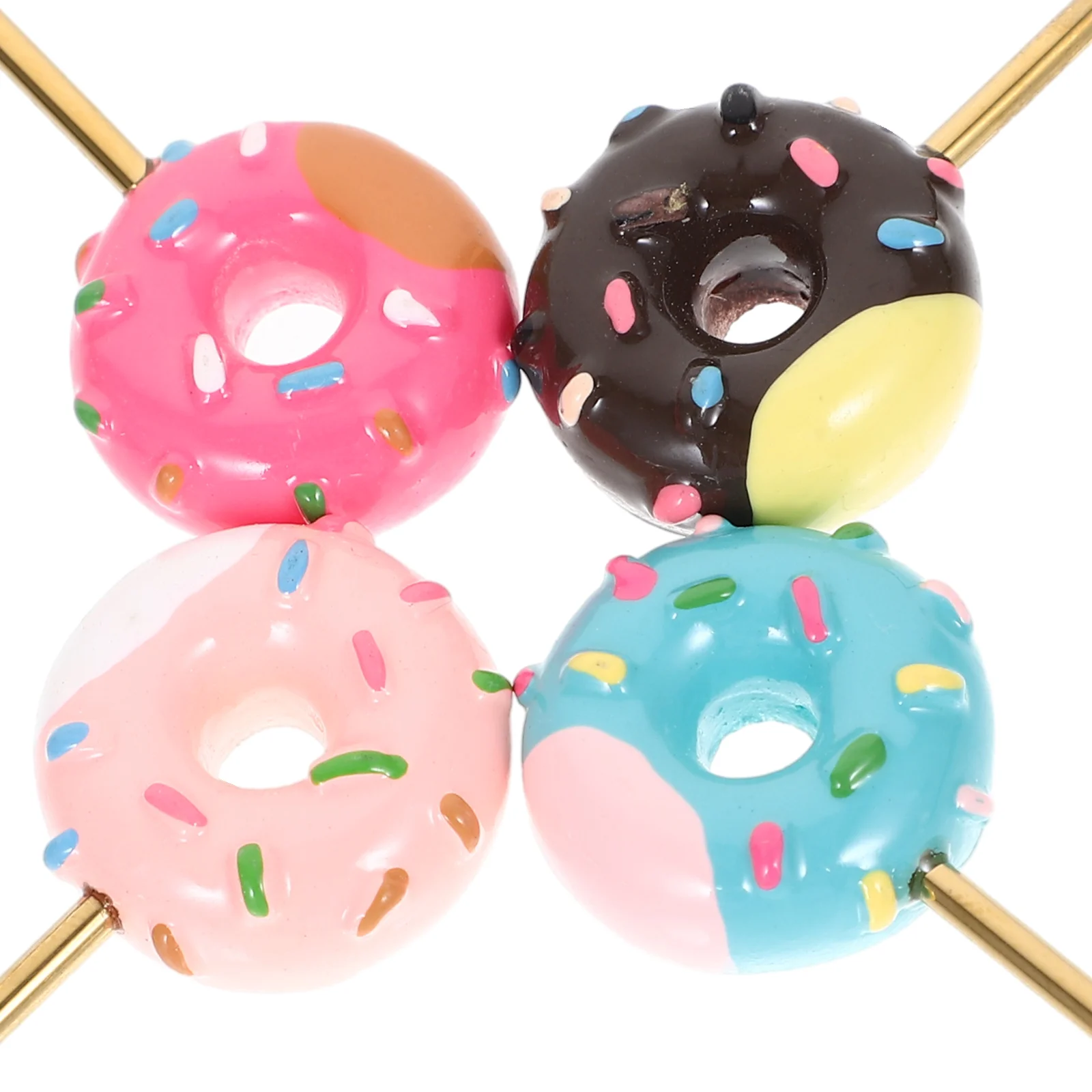 4 Pcs Stainless Steel Spoon Donut Macaron Dessert Kids Set 4pcs Spoons Home Coffee Scoop Ice Cream Resin Mixing Child