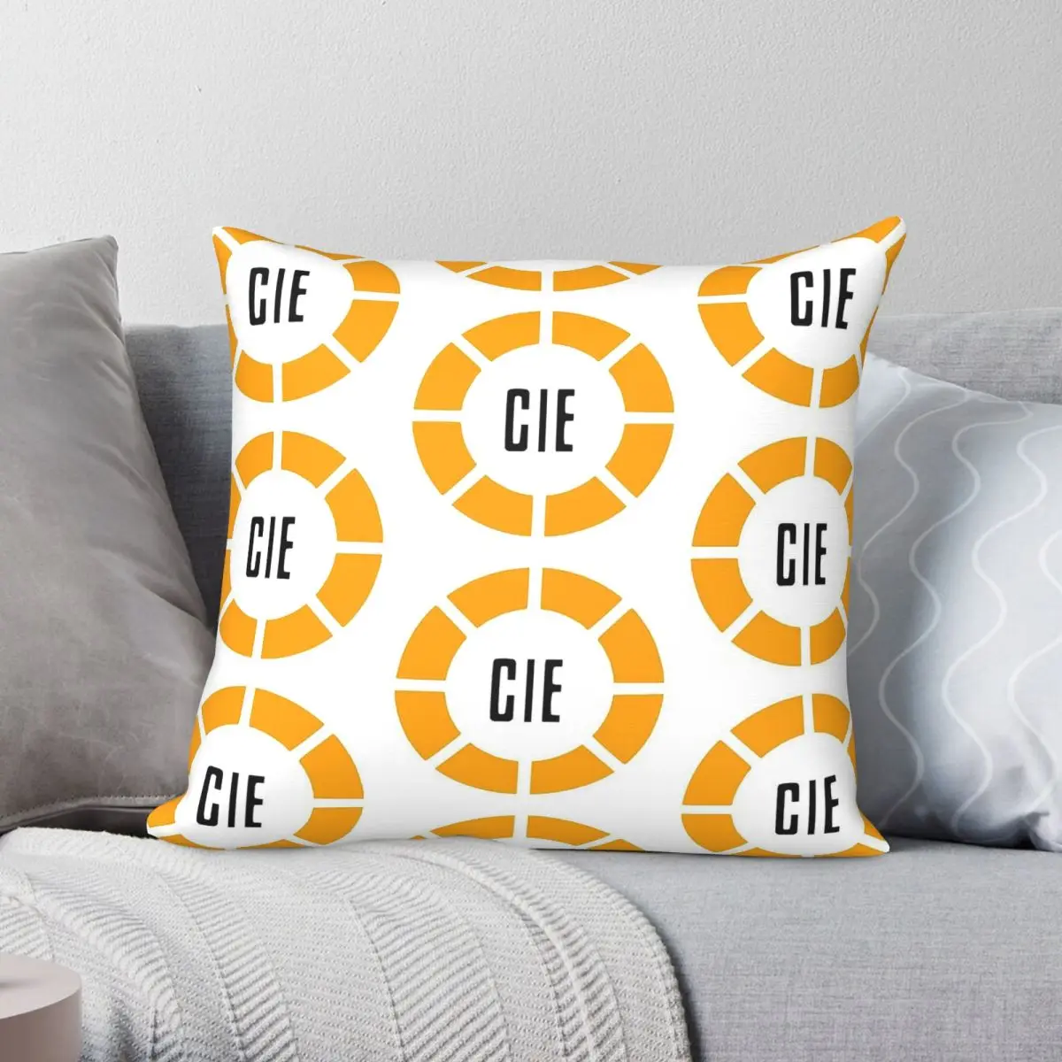 Cras Iompair Eireann CIE Ireland Funda de almohada cuadrada de poliéster, lino, terciopelo, funda de almohada decorativa con cremallera creativa, funda de cojín para el hogar