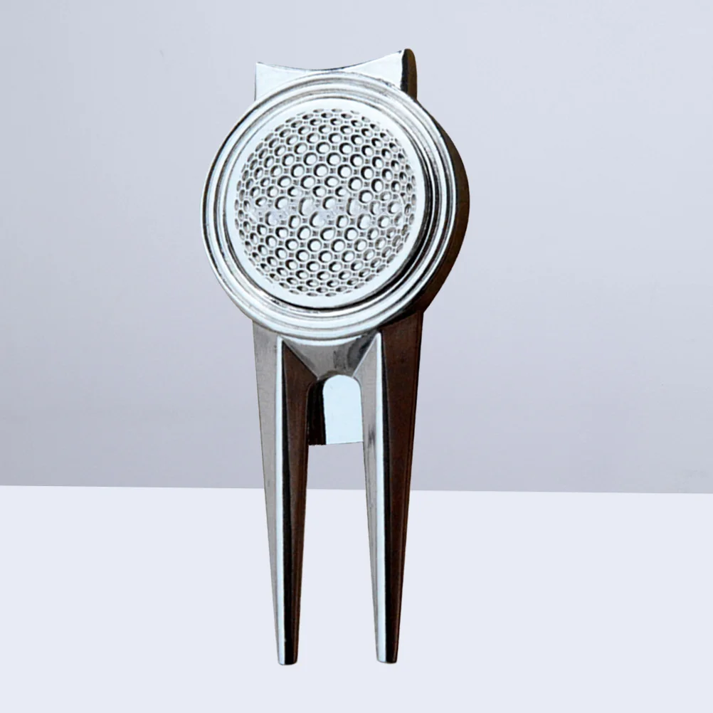 

2Pcs Golf Divot Repair Tool Silver Green Divot Fork Portable Pitch Repair Tool Ball Marker Outdoor Use