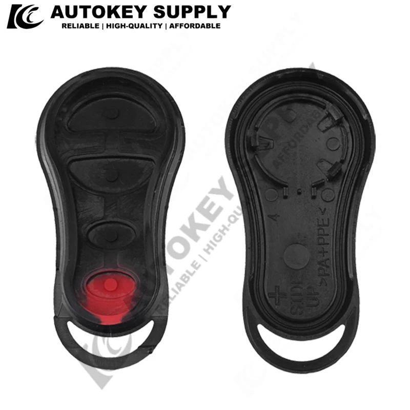 Autokeysupply AKCRS104 3/3+1/5+1 Buttons Remote Key Blank Shell For Jeep Chrysler