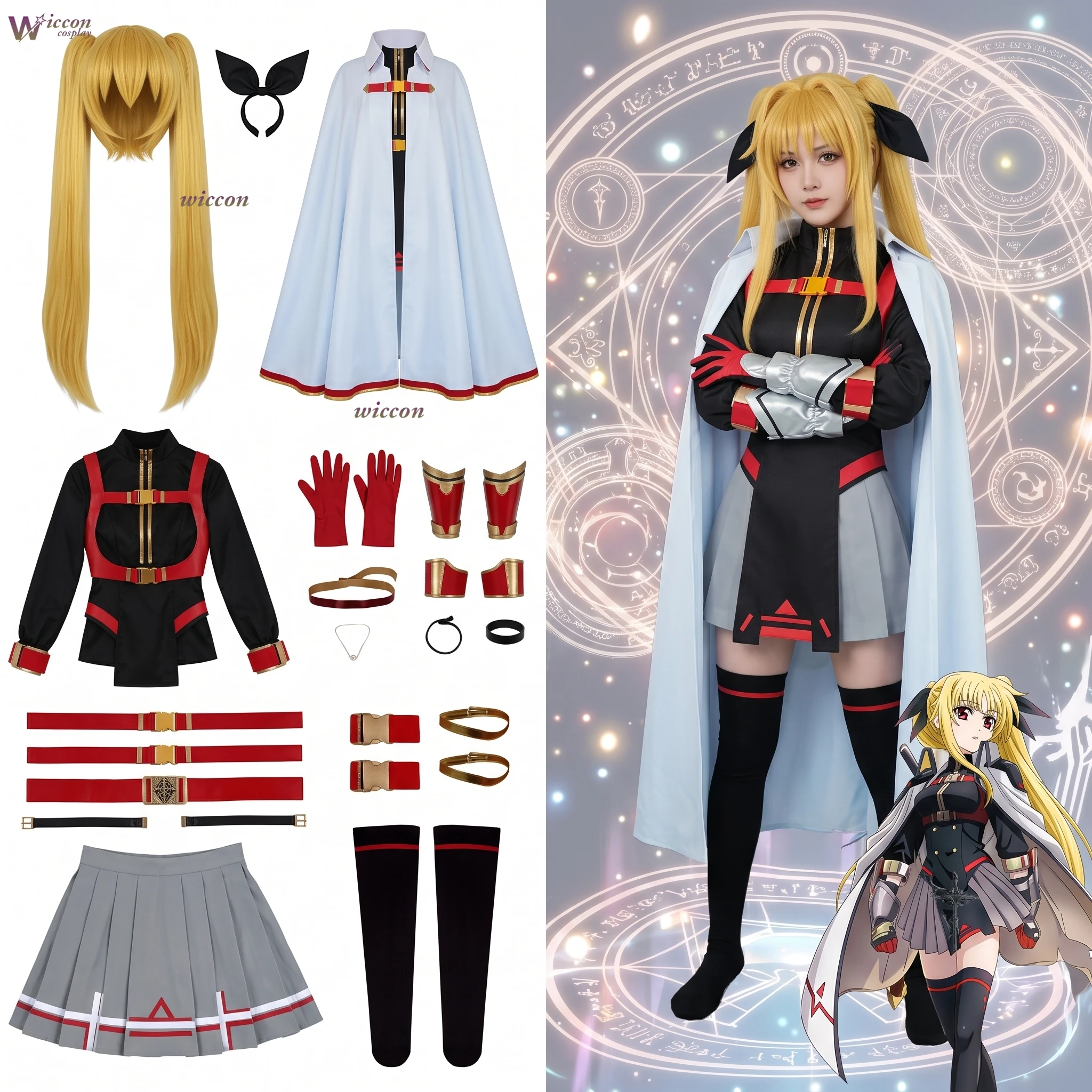 Anime Cosplay Girl Photo - Magical Girl Lyrical Nanoha Fate Testarossa