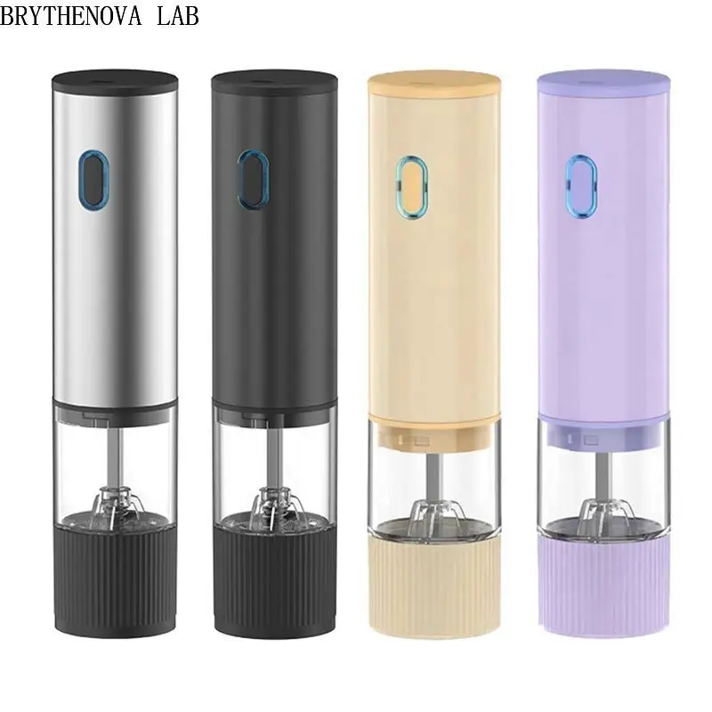USB Rechargeable Electric Salt and Pepper Grinder Charging Automatic Pepper Salt Mills Tool Spice Shaker for Home Kitchen