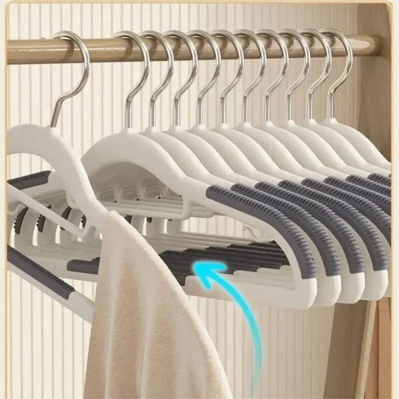 10PCS Clothes Hanging Household Hangers Non-slip Dormitory Bedroom Special Storage Clothes Hanging No Trace image 5