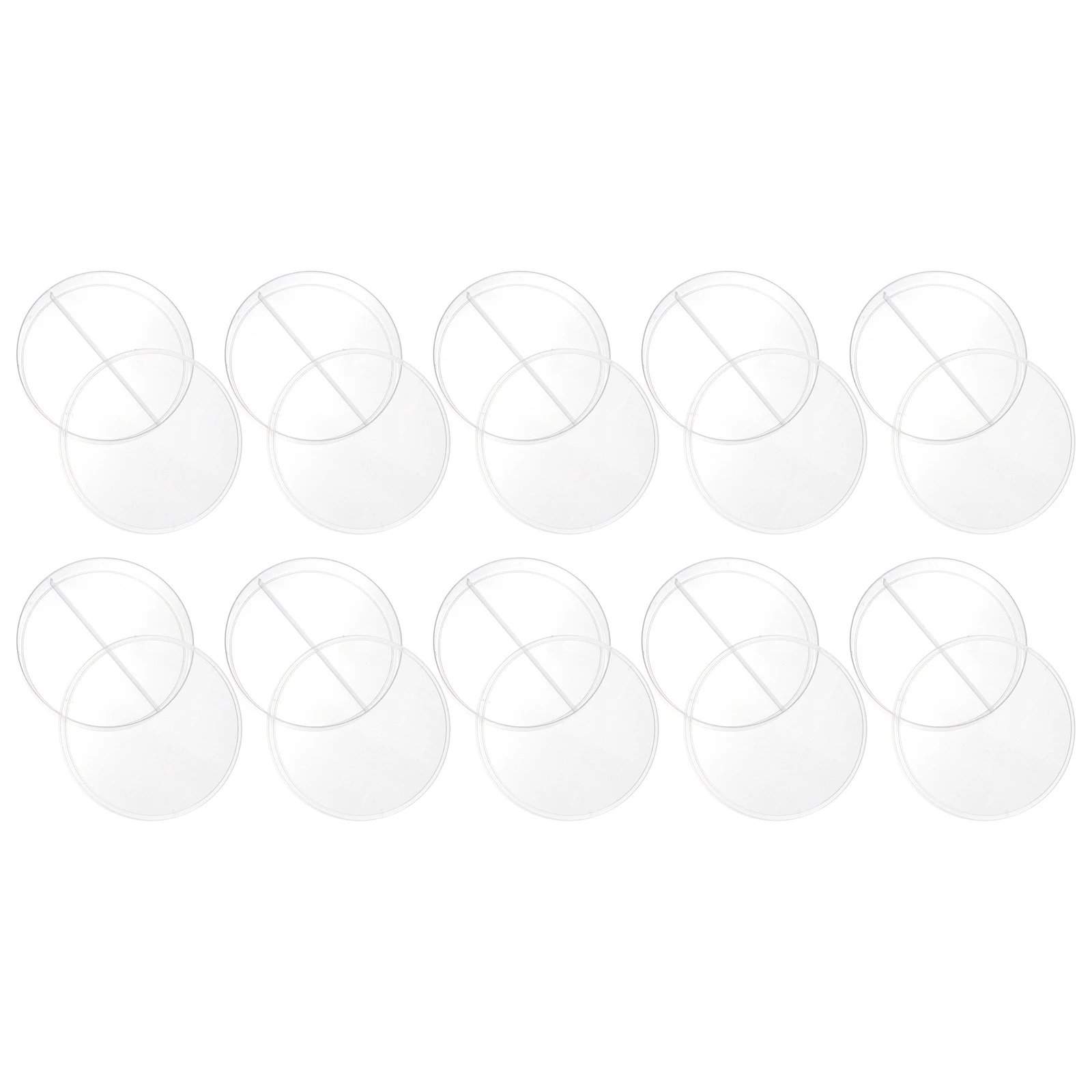 

10pcs Petri Dishes 90mm Two Compartments Cell Culture Disposable Petri Dish Dish Lab Use Cell Culture School Experiment