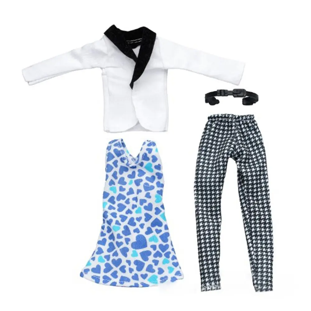 1세트 패션 인형 티셔츠 재킷 바지 DIY 수제 캐주얼 의류 인형 스웨터 청바지 1/6 인형용/29~32cm 인형용