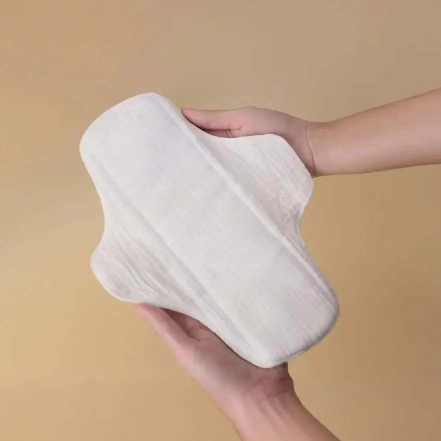 4Pcs Cotton Cloth Washable Sanitary Pads Waterproof Leakproof Reusable Sanitary Pads Soft Breathable Absorbent For Postpartum