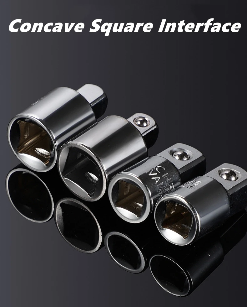 1/4" 3/8" 1/2" Ratschenschlüssel-Adapter, Ratsche/Stecknussverlängerung/Umrüstsatz aus Chrom-Vanadium-Stahl für die Wartung von Automobilen – Detail 6