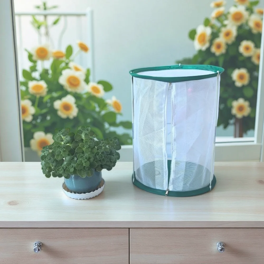 Plant Observation Cage Mesh Net Foldable Insect Guard Breathable Garden Shield Greenhouse Accessory For Horticulture