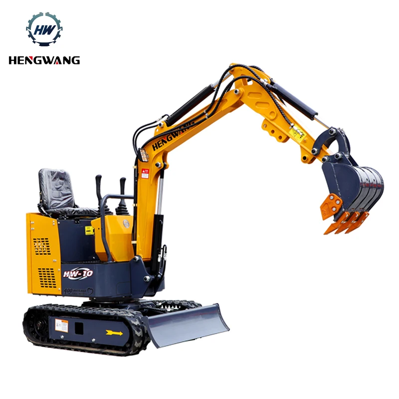 HW Excavator 1 Ton Mini Digger Machine New Home Use Micro Excavator Agricultural Equipment And Tools Farming Excavator Custom