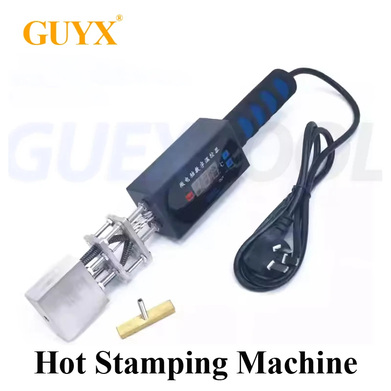 Microcomputer Handheld Hot Stamping Machine Logo Trademark Business Card Leather PU Indentation Marking Wood Date Embossing