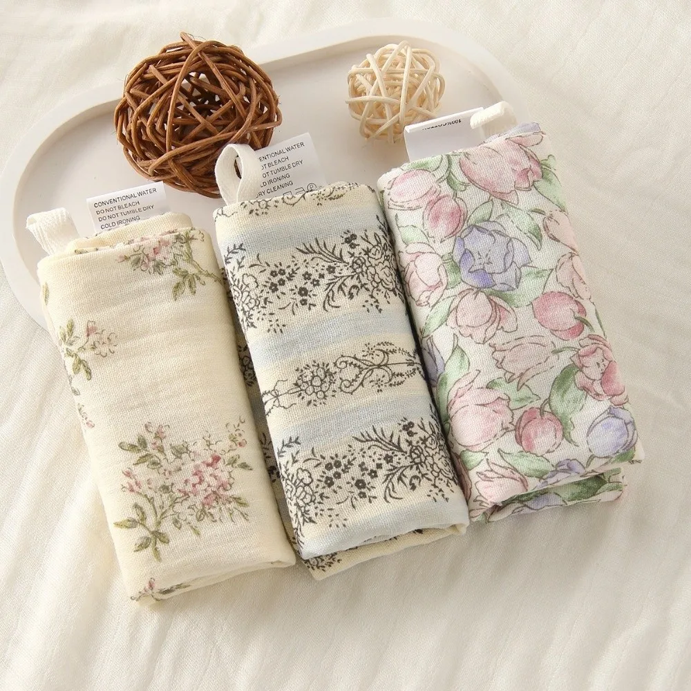 New 4-Layer Pure Cotton Cotton Washcloth Absorbent Soft Square Towels Towels Gauze Cotton Newborn Burp Cloth