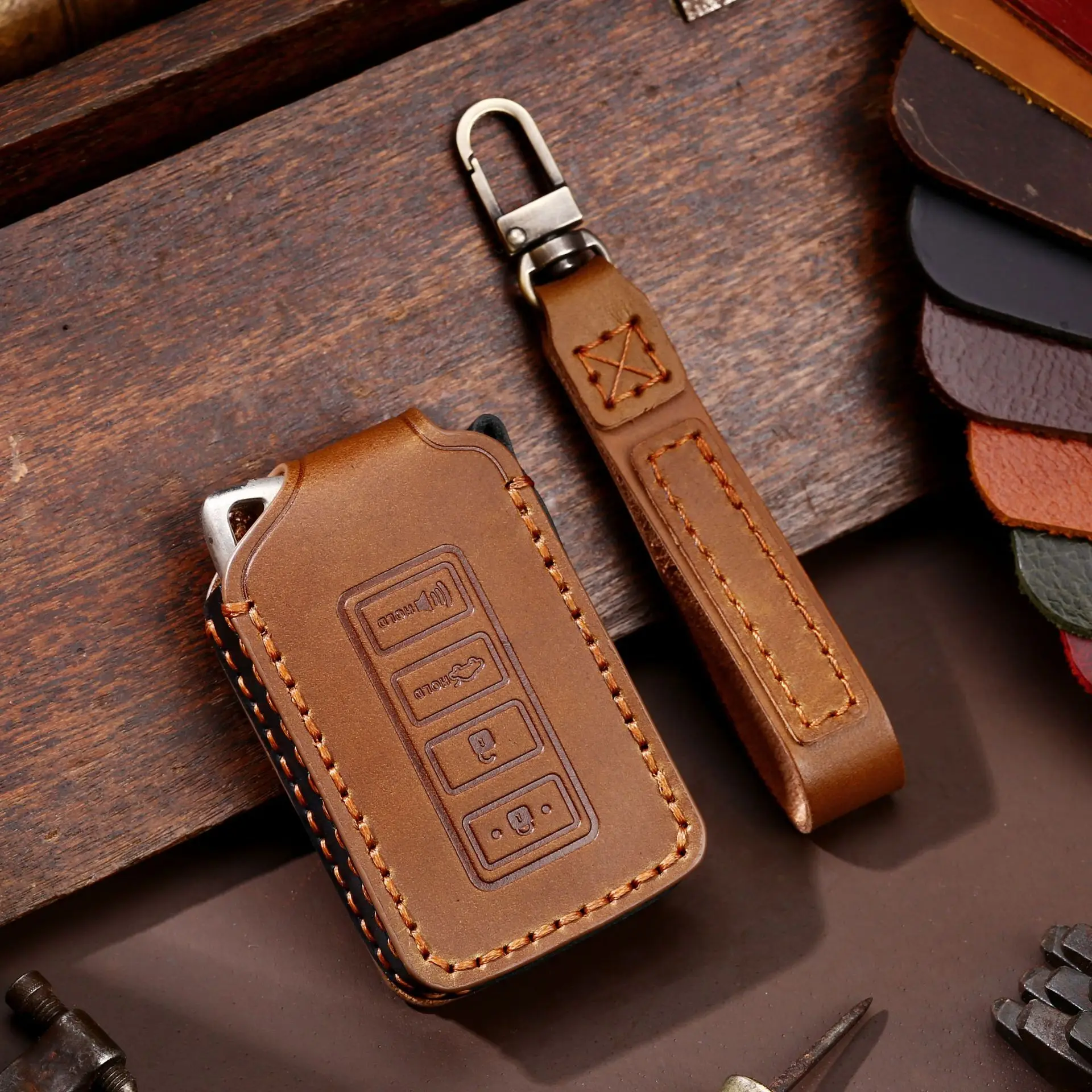 Genuine Leather Remote Key Case Fob Cover 3 4 Buttons For Lexus NX GS RX IS ES GX LX RC 200 250 350 LS 450H 300H