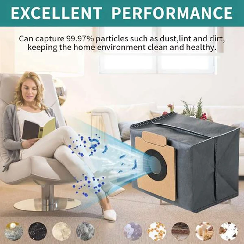 4PCS ฝุ่นสําหรับ Eufy Clean X8 Pro Self-Empty Station หุ่นยนต์สูญญากาศทําความสะอาดอะไหล่ทดแทนถุงขยะ