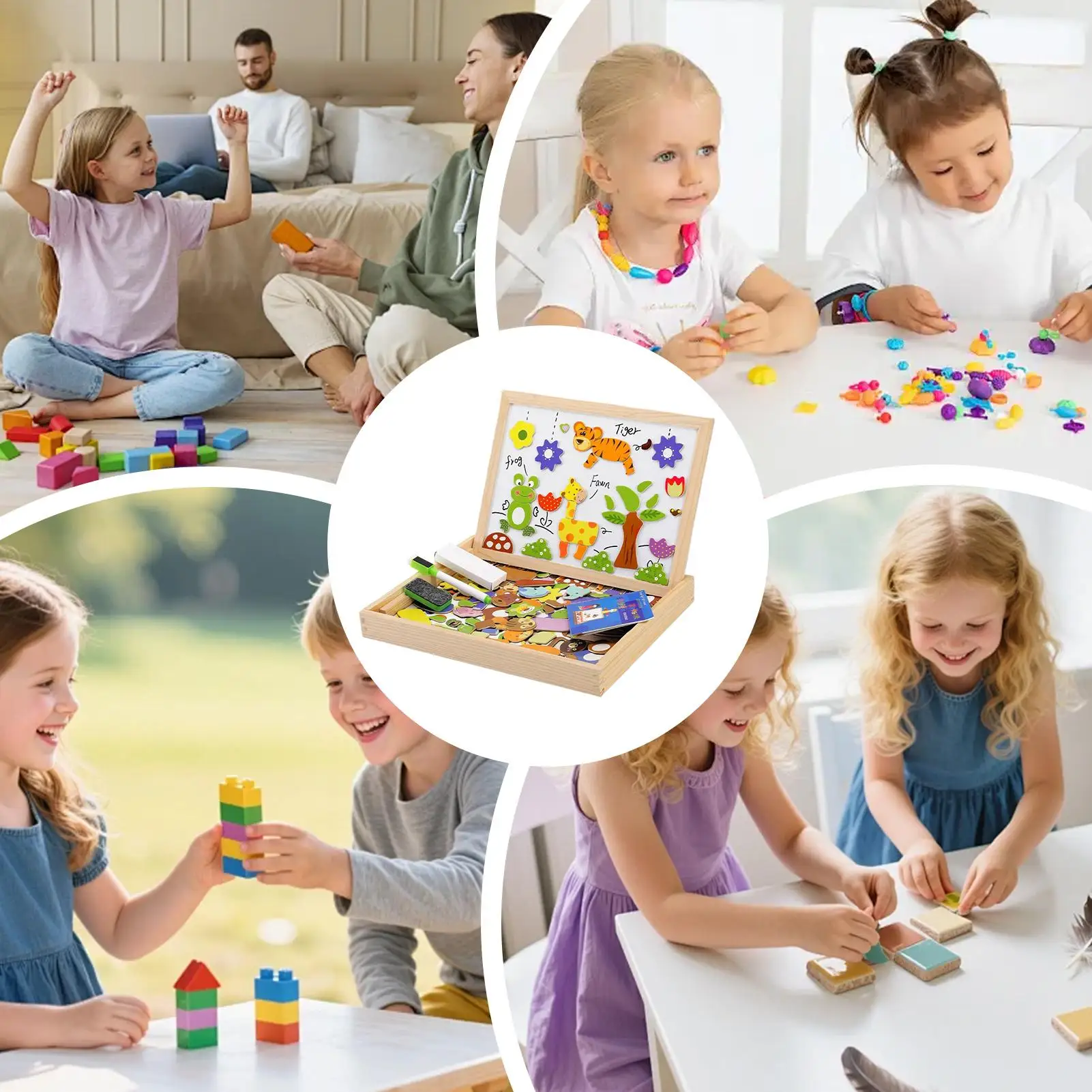 Kids Magnetic Board Wooden Magnetic Writing Board For Kids Educational Toy Writing Drawing Activities For Baby Girls Boys