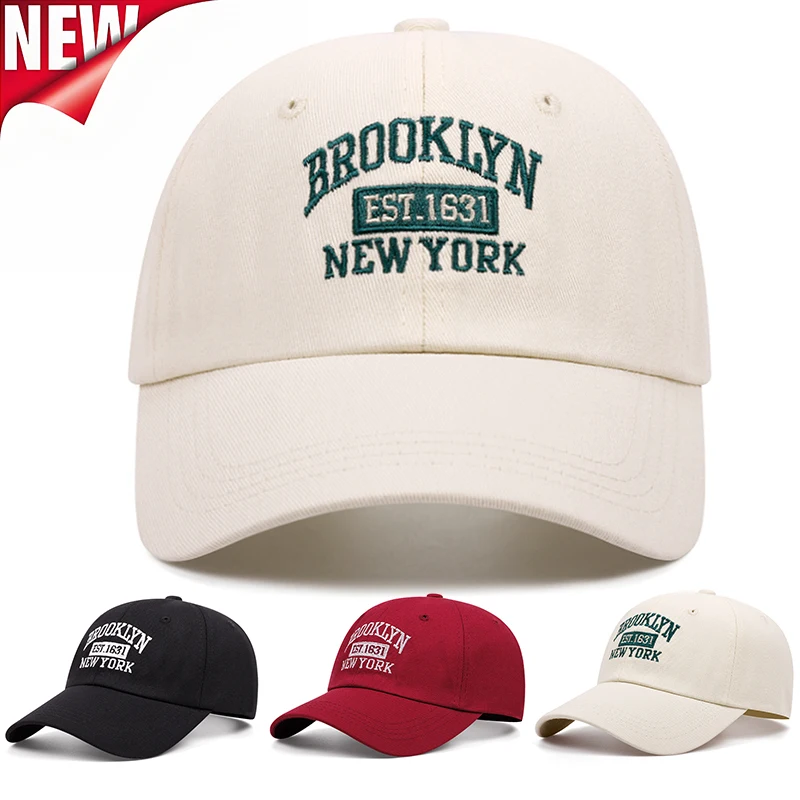 

Fashion BROOKLYN 1631 Letter Embroidered Baseball Hat Unisex Street Dance Hip Hop Hat Outdoor Leisure Sunshade Hat Cowboy Hat