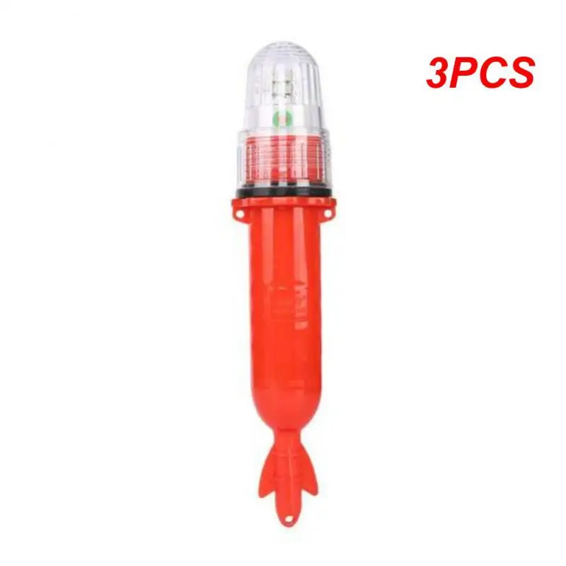 3PCS Fishing Light Underwater Net Beacon Buoy Signal Light Indicator Light Lures Fish Finder Lamp Flashing Double Flash Baits