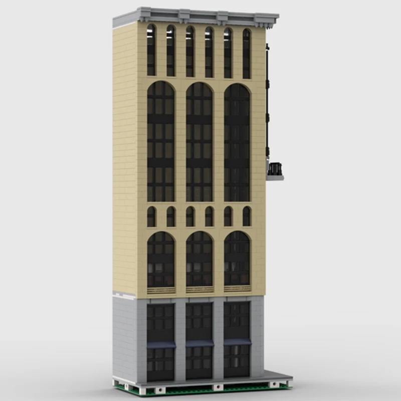 City Street View Model MOC Building Bricks New York Highrise Office Modular Technology Gifts Holiday Assemble Children Toys Suit