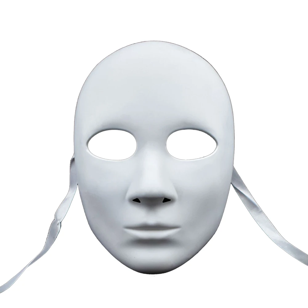 Blank Face Mask Cosplay DIY Hand-Painted Doodle Masks Carnival Masquerade Halloween Dress Up Street Dance Party Costumes Props 6
