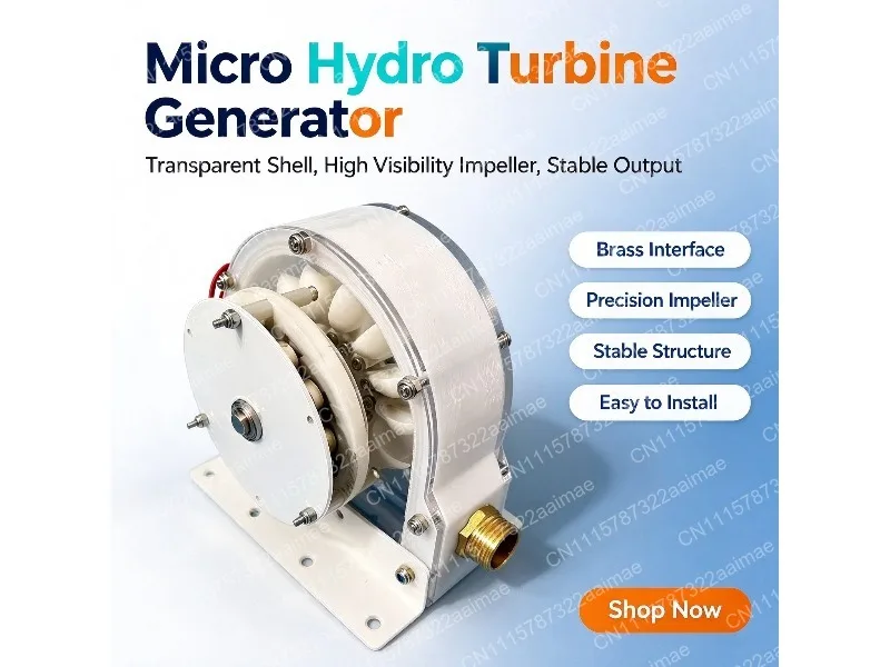 High Efficiency Hydraulic Disc Type Ironless Generator 1-36V Impact Power Generation System