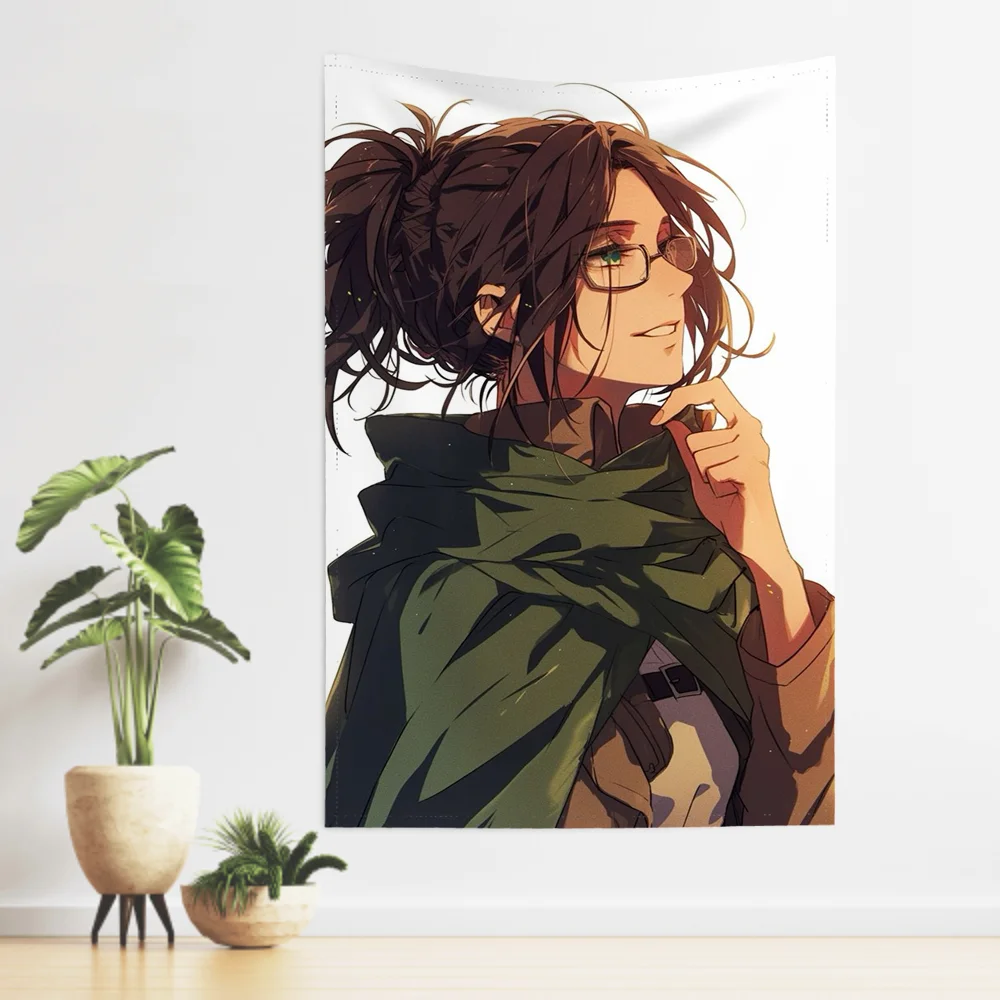 Hange Zoe Anime Attack On Titan Tapestry Room Decor Wall Cloth Party Hanging Background Room Decor Baby Room