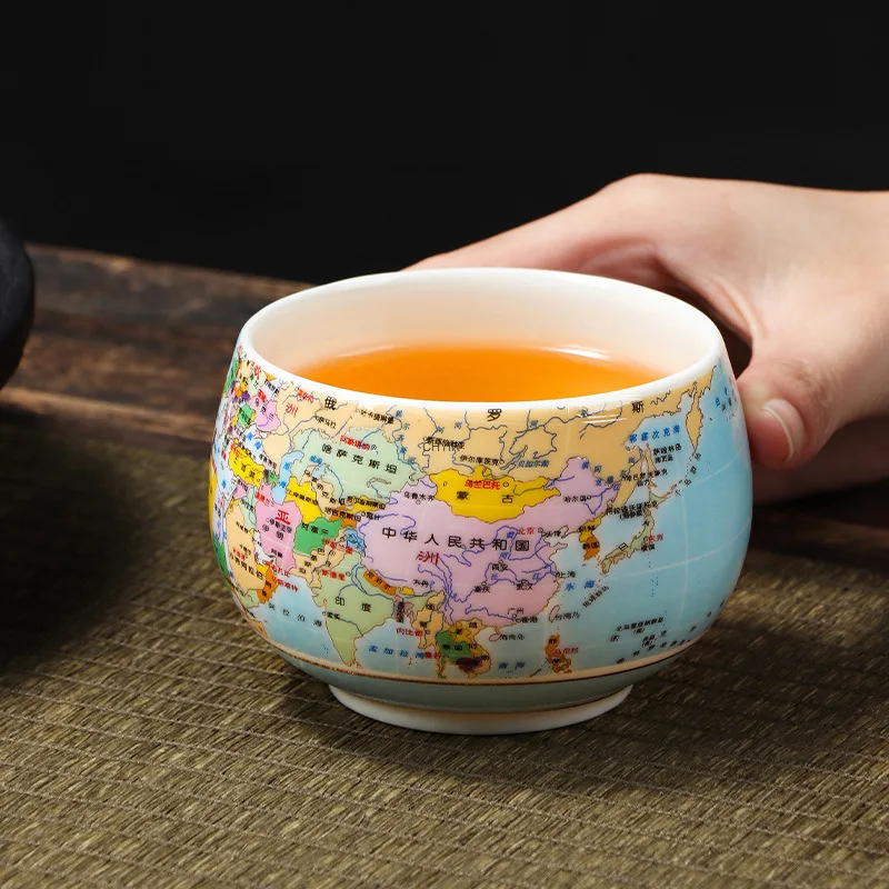

Jade Porcelain Earth Master Cup Single Tasting Cup Home Creative Tea Cup Company Business Gift