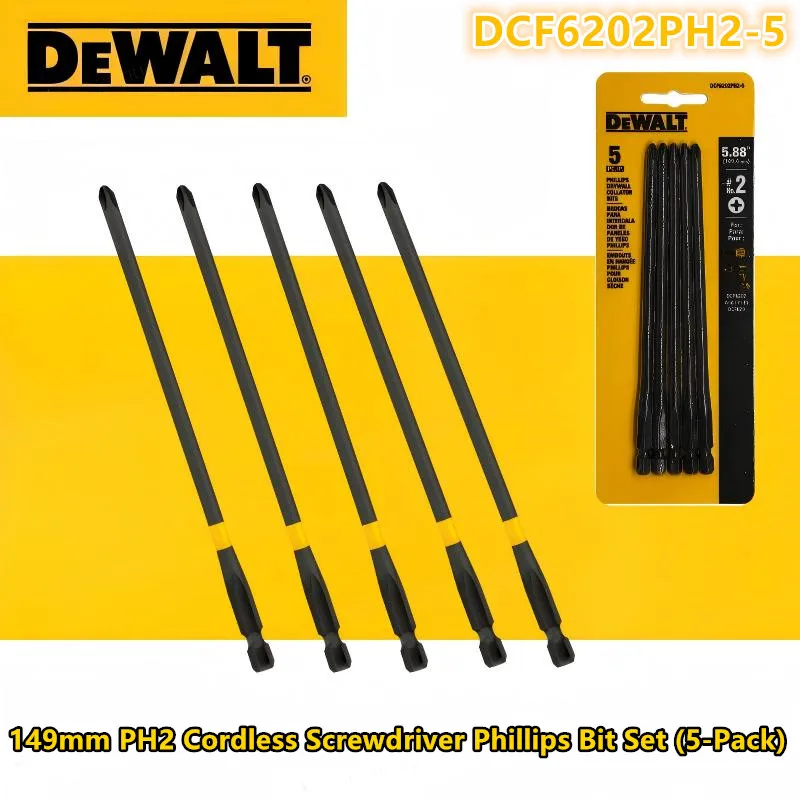 

DEWALT Drywall Collator Bits 5PC PH2 For DCF620/DCF630/DCF6202 Willow Nail Gun Compatible Power Tool Accessories DCF6202PH2-5