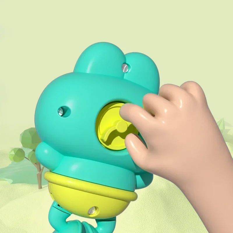 Juguete de baño para bebé, bonito juguete de piscina con mecanismo de relojería de animales, juguetes de baño flotantes de rana para niños, juego de agua para baño, juguetes